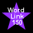 Purple star-shaped icon with white text reading 'Word Link 150' on black background, four identical frames showing no visible animation changes.