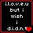 Four identical black square with red borders display white pixelated text reading "i.love.u but i wish i didn.t" and a small red heart symbol