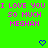 Bright green background with repeated pink text "I LOVE YOU I LOVE YOU I LOVE YOU SO MUCH MEGHAN" and blue pixelated hearts in a pattern