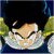 Pixelated close-up of a character's face with dark hair, closed eyes, and light skin tones against a dark background.
