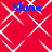 Red background with white diamond-shaped pattern and four blue 'Shine' text instances