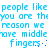 Pixelated blue text repeats 'people like people like you are theyyou are the reason we reason we have middleave middle fingers: fingers:' across white background with visible pixelation and spacing errors.