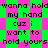 Pixelated text repeats 'wanna hold my hand cuz i want to hold yours' across a green and pink checkered background with diamond-shaped patterns.