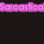 Pixelated text fragments in various colors on a dark background, forming partial phrases.