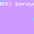Animated icon with repeating text and star symbols on a purple background, showing subtle color variations in stars.