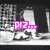 Animated sequence showing a black-and-white figure with pink text overlays reading 'piz...', 'don't regve me', and 'here gone...'
