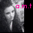 Pixelated grayscale image of a person with closed eyes and a neutral expression, overlaid with bright pink text 'a.m.t' on the right side.