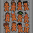 Pixelated orange figures in various poses with red accents, next to red text reading 'yummy cookies!!!' on black background.