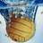 A pixelated image shows a basketball submerged in water on the left, with blue background text reading "Live Laugh Love" and "and Water POLO!" on the right.