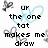 Pixelated text reads 'ur the one tat makes me draw in the corner of my math book' over light blue heart outlines and gray heart outlines on white background.