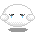 Pixelated white cloud-shaped icon with blue tears and black eyebrows, displaying four distinct facial expressions