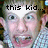 A pixelated image of a person with wide eyes and an open mouth, wearing a checkered shirt, overlaid with text in three sections.