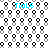 repeating black-and-white circular shapes with cyan text "TiaLE" at four positions, featuring a single wavy line pattern among the circles