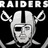 Pixelated black-and-white icon featuring Raiders logo with helmeted player, 'RAIDERS' text, 'Oakland #1 Raiders' text, and score '16 - 0' on black background.