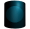 Animated sequence of a blue cylindrical shape opening to reveal and close around a stylized 'Z' symbol, with dark side shifting left-right
