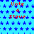 Blue background with repeating dark blue stars; red text "Vote 4 Steve" repeated in pattern across the image