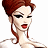 Pixelated cartoon-style icon split into two sections: a woman's face on the left and green text on a dark background on the right.