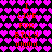Pixelated icon with repeating heart pattern background and red text reading 'I LIVE FOR BILLY !!!!!!!' in two mirrored vertical sections.