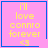 Four identical pink square with blue borders display yellow text reading "i'll love conro forever <3"; one includes a small blue heart symbol