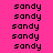 identical pixelated 'sandy' text icons on a bright pink background with some highlighted in neon green