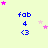 A light yellow background displays repeated blue text 'fab 4 <3' with pink and white stars scattered around, showing animation changes in star positions across frames.