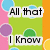 Green and pink background with blue, purple, and green circles; text reads 'All that I Know is 200 much hated' in white and red fonts.