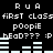 Pixelated text and bar graphics display on a black background with white and light blue elements.