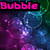 Pixelated animation of translucent bubbles with purple and blue hues, featuring pink text labels 'Bubble' and 'Head' in top-left and top-right positions.
