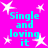 Bright pink background with white star shapes and cyan text reading "Single and loving it" arranged in a pattern