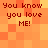 Pixelated orange and yellow background with repeated text "You know you love ME!" in dark red pixel font