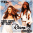 Two women with long brown hair in white tops stand side-by-side against a light blue sky background with faint clouds.