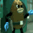 Animated contact sheet of a brown cartoon character with blue gloves and black limbs performing sequential arm movements against a teal background.