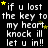 Black background with white text repeating 'if u lost the key to my heart knock ill let u in!!' and scattered yellow stars, one gray square in bottom-right corner.