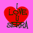 Red heart-shaped icon with 'I LOVE U SIERRA' text on pink background, four identical static frames.
