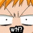 Pixelated close-up of a character with orange hair, wide eyes, and an open mouth holding a black sign reading 'wtf?' in white text.