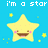 Pixelated yellow star icons with smiling faces on a blue background, some stars have closed eyes and pink cheeks.