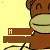 A vertical stack of identical pixelated monkey faces with brown heads, light green mouths, and yellow backgrounds. Each face has the text "MONKEY BUSINESS" in brown rectangles above it.