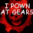 Red skull icon with white text overlays on black background, featuring three distinct textual phrases across the image.
