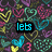 Pixelated buddy with six showing text phrases over heart and abstract backgrounds