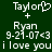 Pixelated text and symbols on dark green background with two variations of 'Taylor' name display.