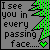 identical pixelated icons featuring green tree-like shapes and text reading "I see you in every passing face...." with a small heart symbol