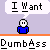 Pixelated character with white face and blue shirt appears in three speech bubbles reading 'I Want SomePie', 'Wait...', 'What', 'WhereWe Talkin About?', against purple background with repeated text.