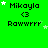 Green background with repeated text 'Mikayla <3 Rawwrrr' and white stars in a pattern, showing animation changes across observations