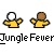 Two pixelated figures in yellow shirts with outstretched arms, one holding a white ball and the other a brown sphere, below text reading "Jungle Fever".