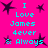 Bright pink background with cyan text reading "I Love James Dever & Always" and dark purple star shapes scattered throughout.