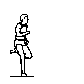 Black-and-white line drawing of a runner in sequential motion across three , showing stance, mid-stride, and jump phases with varying leg positions