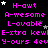 Pixelated text and star symbols in pink, white, and black on a dark background with animated star changes.