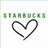 Green pixelated text above a black outlined heart shape on white background.