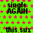 A bright green background with pink star patterns displays repeated text elements in black pixelated font.
