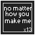 Four black square with white pixelated text and light gray borders, each containing distinct phrases arranged in a